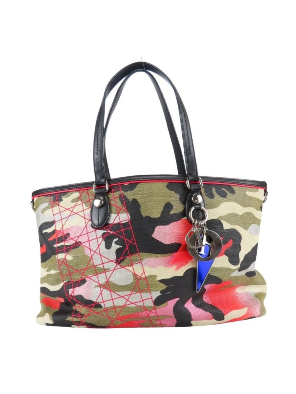 Dior Tote Ansel Moulayle Collection 2012 Canvas Leather Pink Shoulder Bag